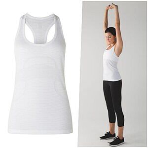 Lululemon Run Swiftly Racerback Tank White 6 NWOT